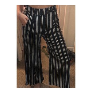 Trendy striped pants